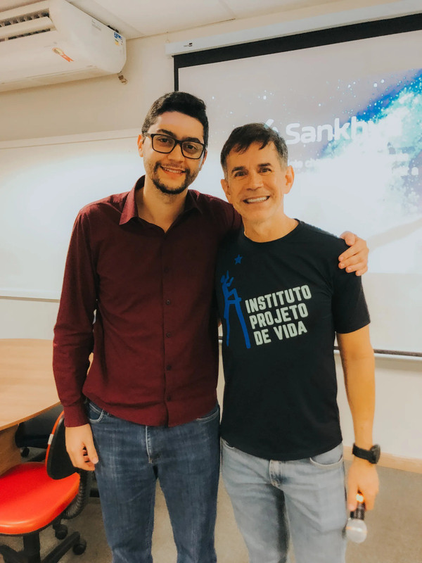 Hibrael com o fundador do Instituto Projeto de Vida